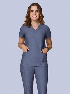 Mandala 6 Pocket Top Heather Denim